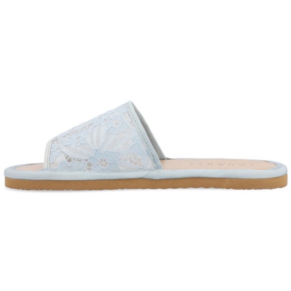 NWT Journee Collection Women’s Eniola TruComfort foam slide flat sandals blue - Picture 2 of 12